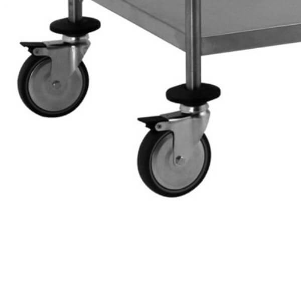 Wheels with brakes for tray trolleys - Forcar Multiservice