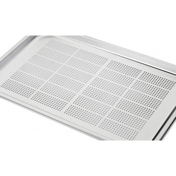 GN 3 x 1/1 h100 Perforated Stainless Tank for trolleys or refrigerated tanks - Forcar Multiservice
