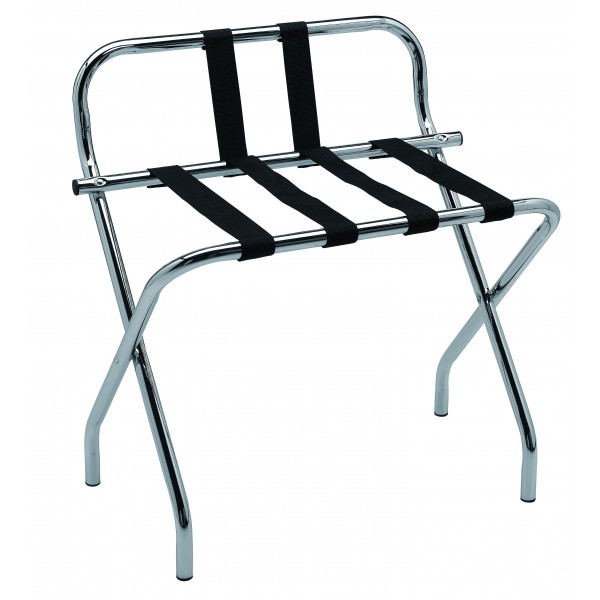 Chrome-plated steel seatpost with black straps and backrest. height 52 cm. max capacity 60 kg. - Stark s.r.l.