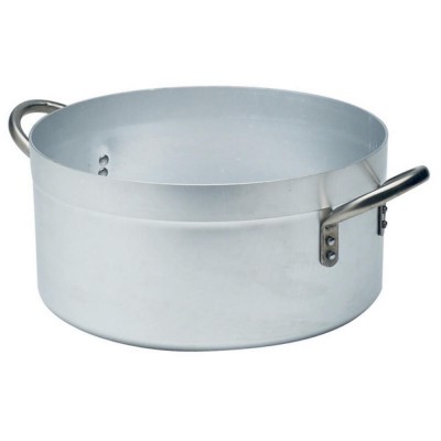 Medium-sized professional aluminium casserole with two handles. various diameters. Alluminium Collection - Piazza