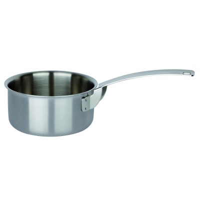Mini casserole medium height professional single handle. various diameters. Collection "3-ply" - Piazza