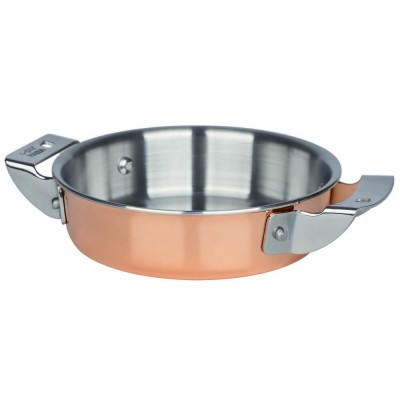 Professional mini pan with two handles. various diameters. Collection "4-ply" Copper - Square