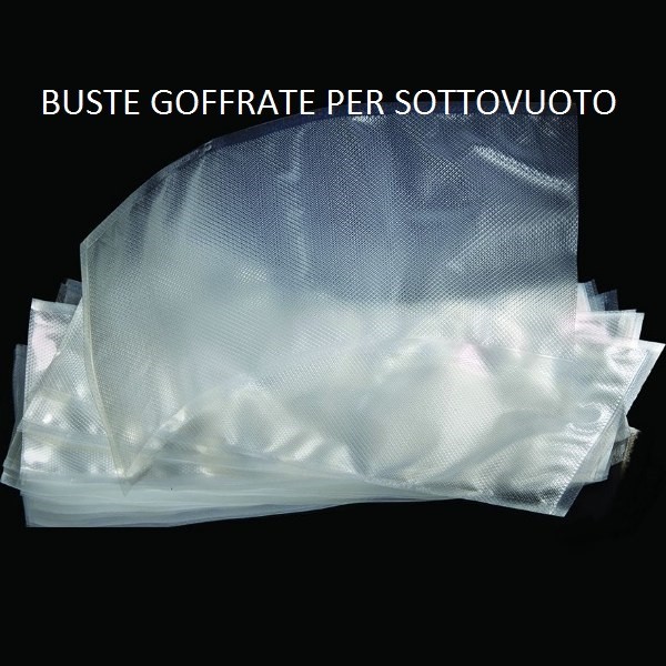 Buste Goffrate per sottovuoto adatte per cottura con spessore 105 micron. Cod. GOF-CO - Fimar