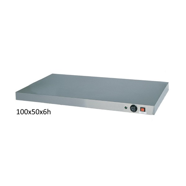 Piano Caldo in Acciaio inox 100x50cm. Temperatura regolabile. PC4754 - Forcar Multiservice
