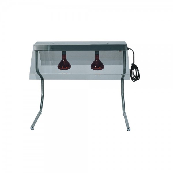 Stainless Steel frame with two infrared lamps and smoked cover. PI4715 - Forcar Multiservice