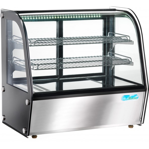 Ventilated steel and glass heated showcase.VPH120 - Forcar Multiservice