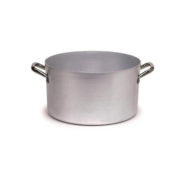High Casserole 2 Handles 30 cm Aluminum 104 - 3 mm ALMA104 Agnelli - Agnelli