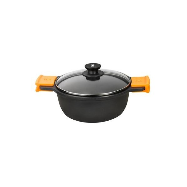 High Casserole 2 Handles With Lid 24 cm Efficient 3300 Pinti - Pinti