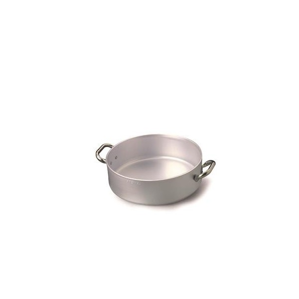 Low Casserole 2 Handles 45 cm Aluminum - 5 mm - Radiant ALMR1106 Agnelli - Agnelli