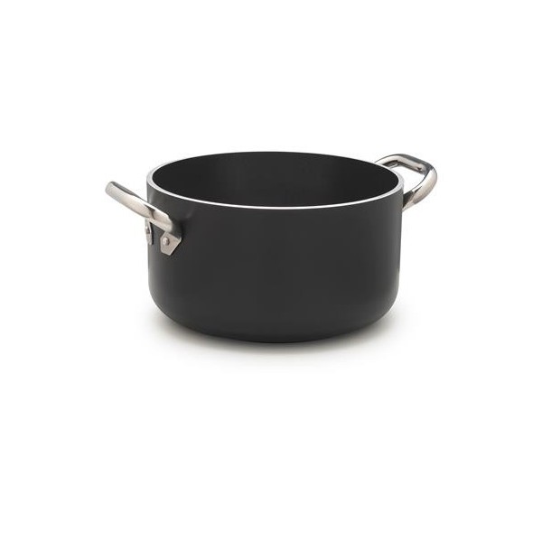 High Casserole 2 Handles 16 cm Al Black - 5 mm - Radiant ALSA2104SSPI Agnelli - Agnelli