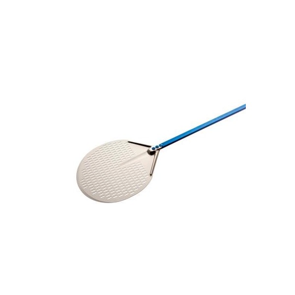 Pizza Shovel Round Perforated 36 cm Light Blue A-37F Gi.Metal - Gi.Metal