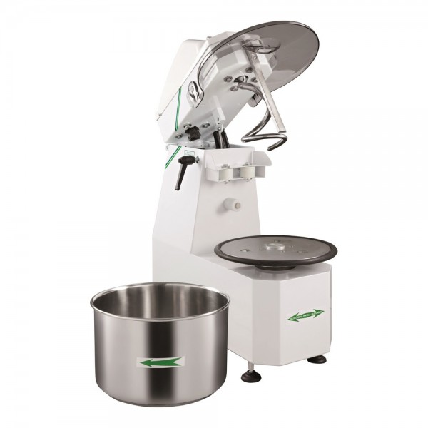 Impastatrice Trifase professionale a spirale da 25 kg con testa sollevabile e vasca estraibile. 25SR - Fimar