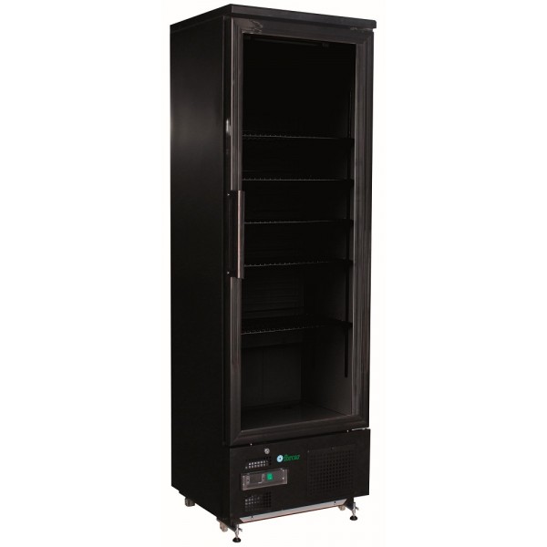 Armadio espositore refrigerato ventilato con porta a vetro. BC300BPB