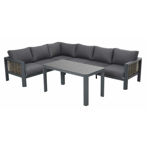 Salotto. Divano angolare 3+2 p. e tavolino in pietra. S6461430000