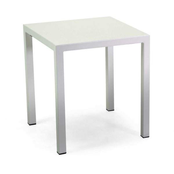 Tavolo quadrato 35x35cm in metallo. Bianco. S6468510000 - Stark s.r.l.