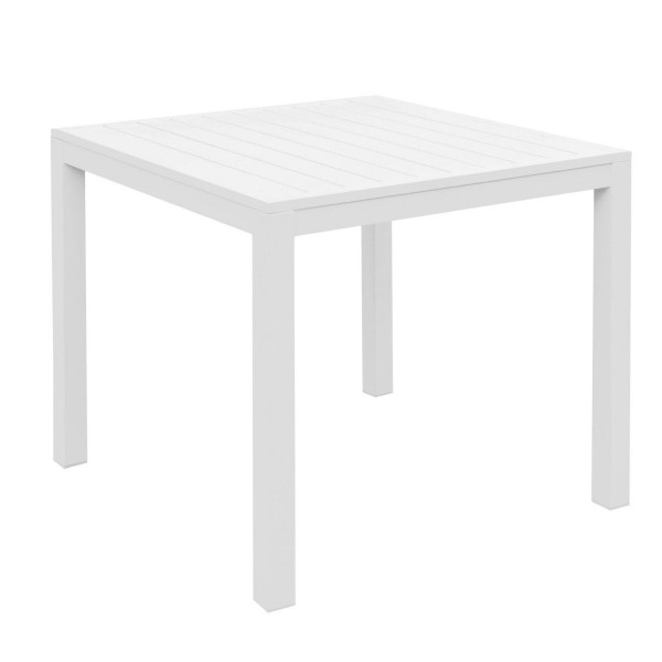 Tavolo quadrato 80x80cm in alluminio. Bianco. S6458060000 - Stark s.r.l.
