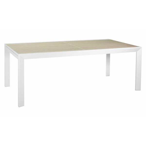 Tavolo 200x100cm allung. centrale 6-10 p. Bianco/Legno. S6460220000