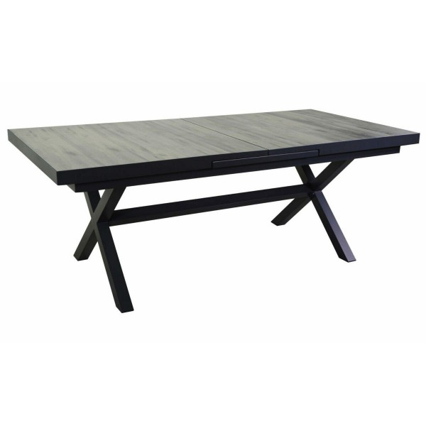 Tavolo 200x100cm allung. centrale 6-8 p.Antracite/Marmo. S6462580000