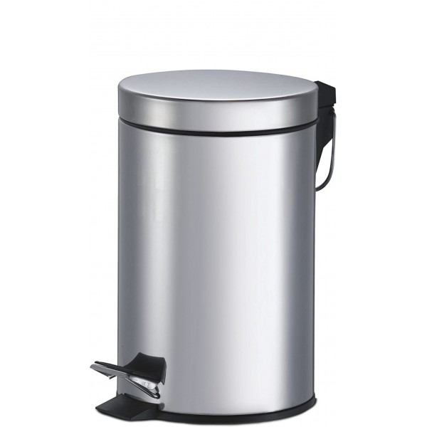 Pattumiera pedale in acciaio cromato cestello 5lt. - Stark s.r.l.