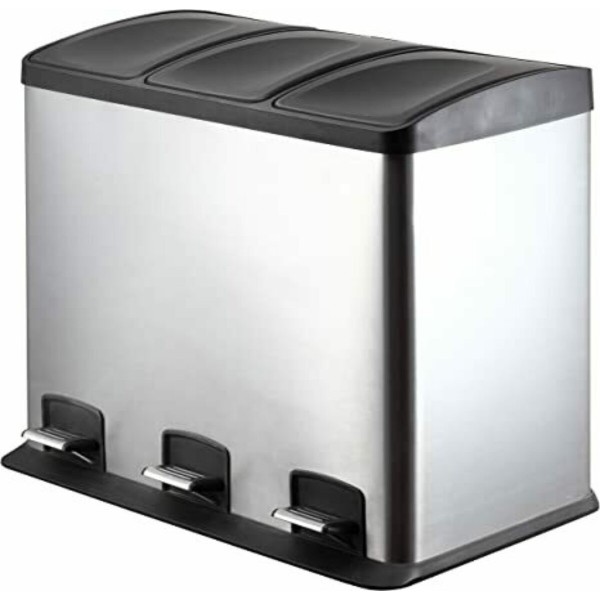 Pattumiera con cestelli interni 3x12lt. satinato - Stark s.r.l.