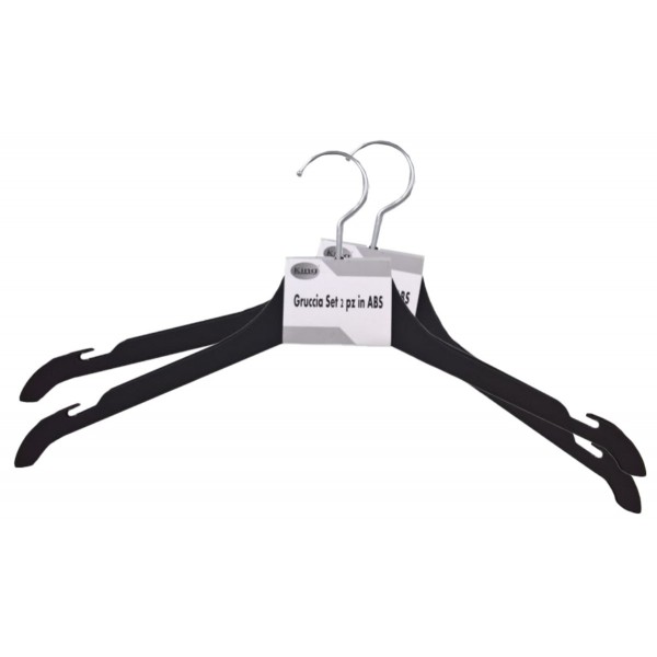 Set di 2 Grucce in ABS, reggi-bretella da 46cm. Bianche