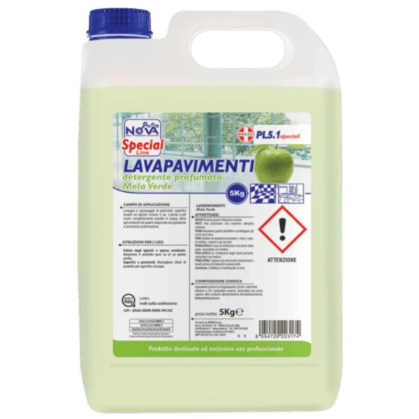 4 pz. Detergente pavimenti con pH neutro alla mela verde 5Kg - Stark s.r.l.