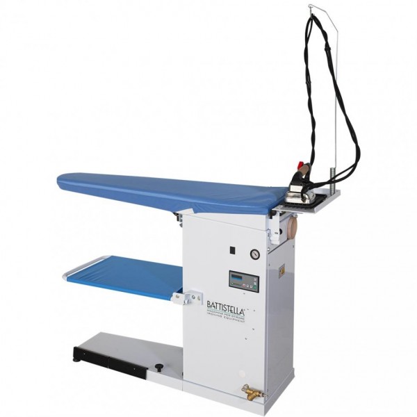 Tavolo stiro industriale pieghevole con caldaia da 6l. Archimede C6 - Bianchi
