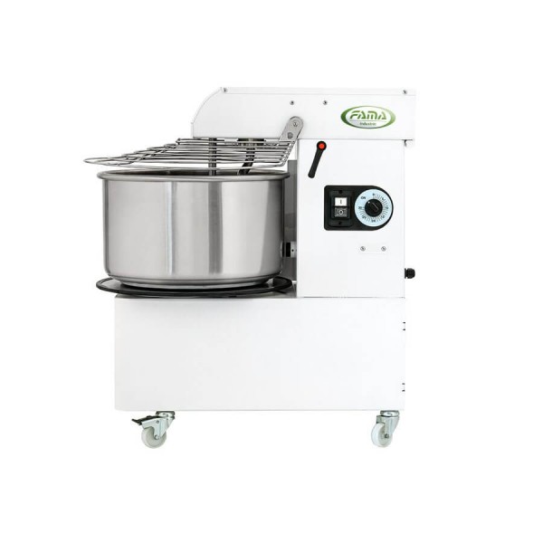 Impastatrice Monofase professionale a spirale da 35 kg con testa Sollevabile, vasca estraibile. FIA40M - Fama industrie