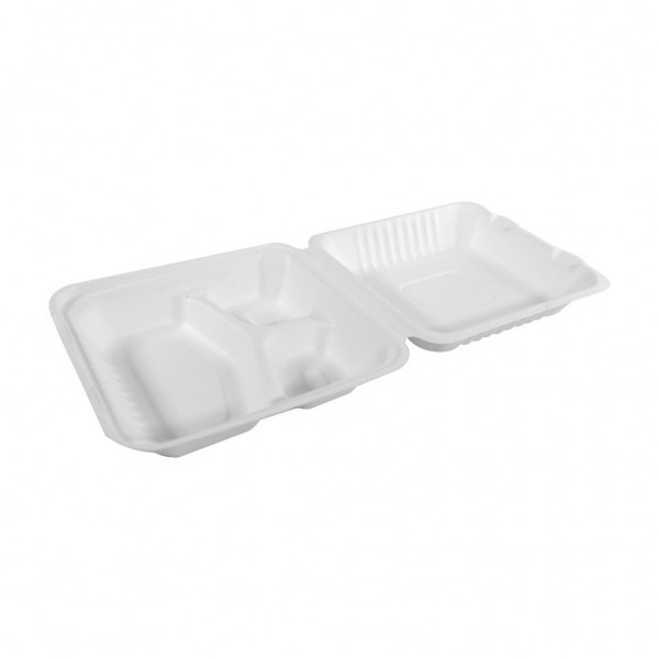 C/50 Contenitori 3 Scomparti 22x20 cm per ristoranti - vendita online - Imballo 1 pz