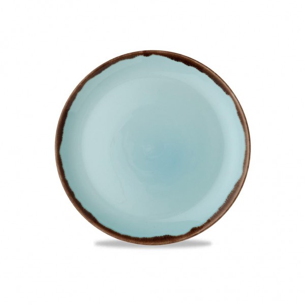 Piatto Piano Coupe 26 cm Harvest Turquoise Dudson per ristoranti - Imballo 12 pz