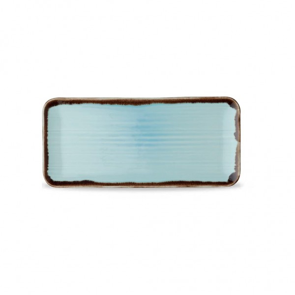 Piatto Rettangolare 34.6x15.6 cm Harvest Turquoise per ristorazione - Imballo 6 pz