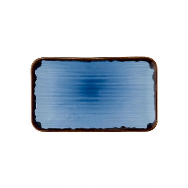 Piatto Rettangolare Organic 27x16 cm Indigo Harvest Dudson - per ristoranti - Imballo 12 pz