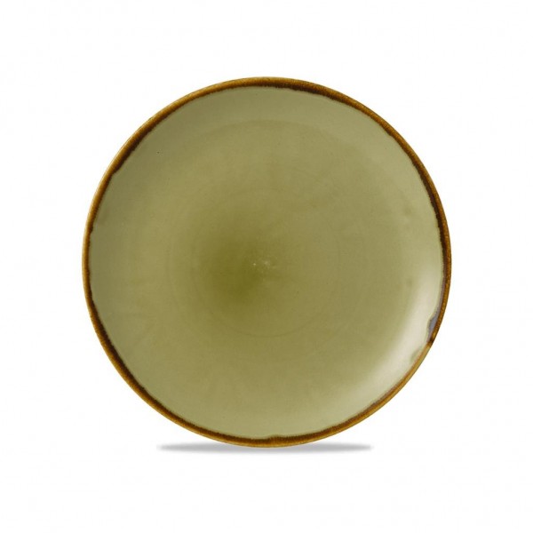 Piatto Piano Coupe 28.8 cm Harvest Green Dudson per ristoranti - Imballo 12 pz