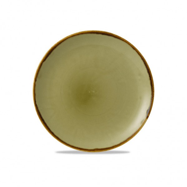 Piatto Piano Coupe 26 cm Harvest Green Dudson per ristoranti - Imballo 12 pz