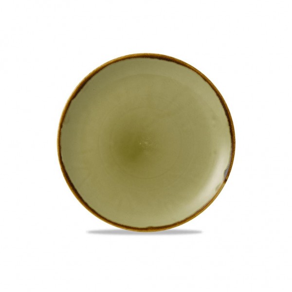 Piatto Piano Coupe 21.7 cm Harvest Green per ristoranti - Imballo 12 pz