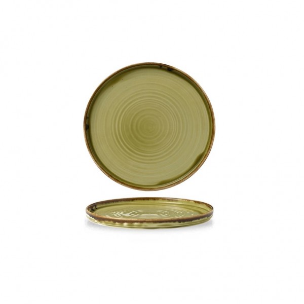 Piatto Piano Walled 21 cm Harvest Green HVGRWP211 - ristorazione - Imballo 6 pz