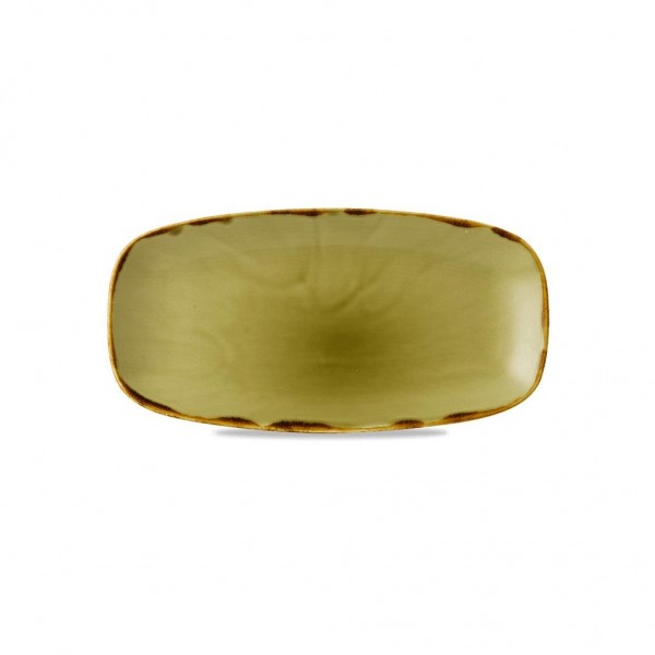 Piatto Rettangolare 35x18.5 cm Harvest Green HVGRXO141 Dudson - per ristoranti - Imballo 6 pz