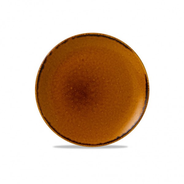 Piatto Piano Coupe 21.7 cm Brown per ristorazione - Imballo 12 pz