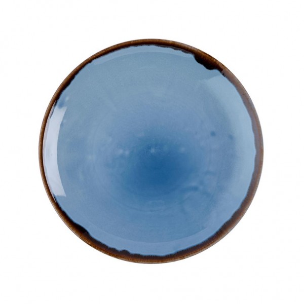 Piatto Piano Coupe 21.7 cm Indigo Harvest per ristoranti - Imballo 12 pz