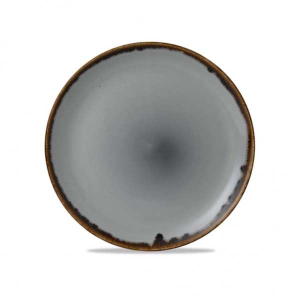 Piatto Piano Coupe 28.8 cm Harvest Grey HVGYEV111 per ristoranti - Imballo 12 pz