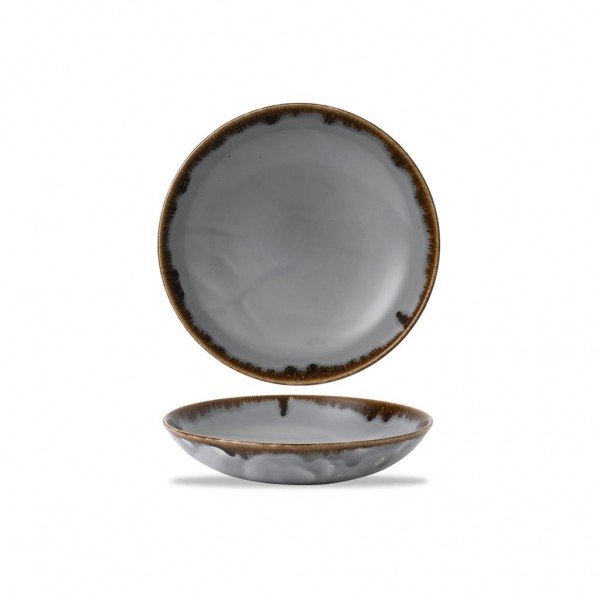 Piatto Fondo Coupe 24.8 cm Grey Harvest per hotel - Imballo 12 pz