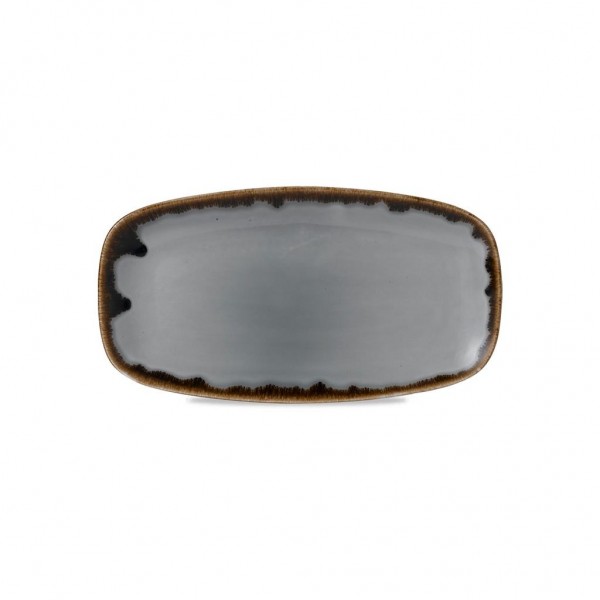 Piatto Rettangolare 35x18.5 cm Harvest Grey Dudson - per ristoranti - Imballo 6 pz