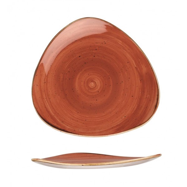 Piatto Triangolare Stonecast Spiced Orange per hotel - Imballo 12 pz