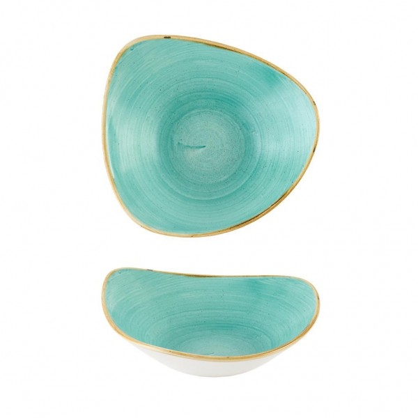 Piatto Fondo Triangolare Mint Stonecast Churchill per ristoranti - Imballo 12 pz