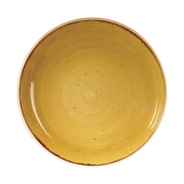Piatto Fondo Coupe Stonecast Mustard Yellow per ristoranti - Imballo 12 pz