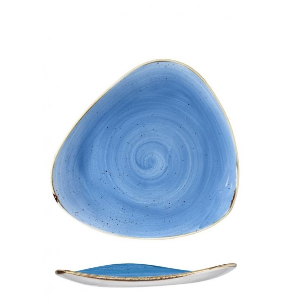 Piatto Piano Triangolare 19.2 cm Cornflower Blue per ristoranti - Imballo 12 pz