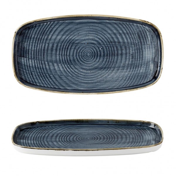 Piatto Rettangolare Walled Churchill Blueberry per ristorazione - Imballo 6 pz