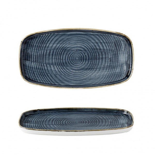 Piatto Rettangolare Walled Stonecast Blueberry Churchill - per ristoranti - Imballo 12 pz