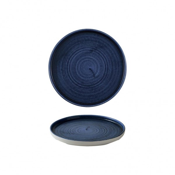 Piatto Piano Churchill 21 cm Stonecast Plume Ultramarine per hotel - Imballo 6 pz