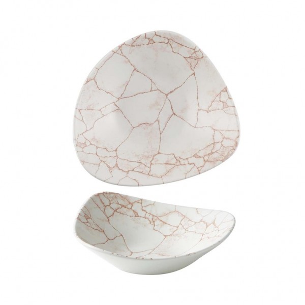 Piatto Fondo Triangolare 23 cm Coral Churchill per ristoranti - Imballo 6 pz